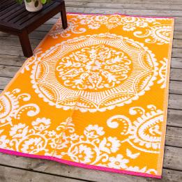 Orange Recycled Floor Mat 