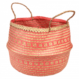 Large Coral Seagrass Basket