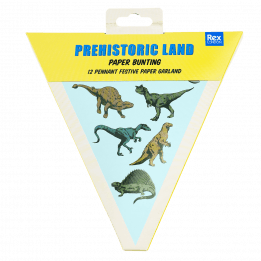 Prehistoric Land Paper Bunting