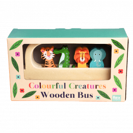 Colourful Creatures Wooden Bus