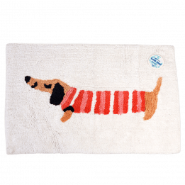Sausage Dog Tufted Cotton Bath Mat