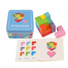 Wooden 3d Puzzle In A Tin