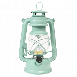 Aqua Led Hurricane Lantern