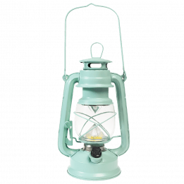 Aqua Led Hurricane Lantern