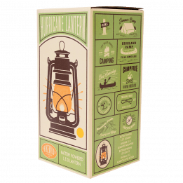Burnt Orange Led Hurricane Lantern
