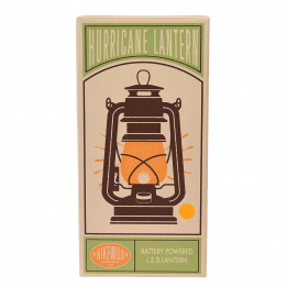 Burnt Orange Led Hurricane Lantern
