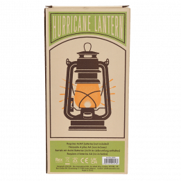 Burnt Orange Led Hurricane Lantern
