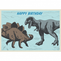 Prehistoric Land Dinosaur Birthday Card