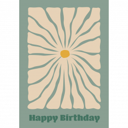 Flower Power Birthday Card
