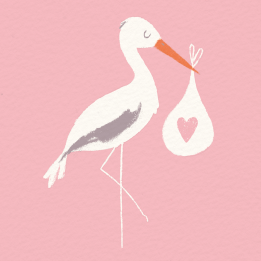 Pink Stork Card