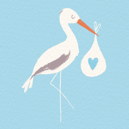 Blue Stork Card