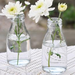 School Milk Bottle Vase - Wild Flowers
