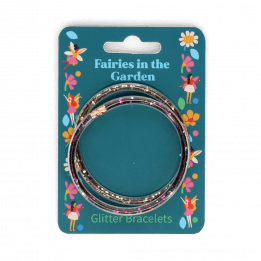 Set of 2 glitter bracelets - Fairies in the garden