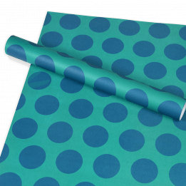 Wrapping Paper (5 Sheets) - Blue Spot On Turquoise