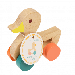 Wooden Push Along Toy - Duck