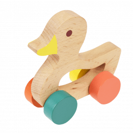 Wooden Push Along Toy - Duck