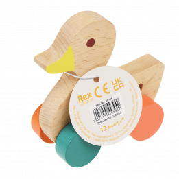 Wooden Push Along Toy - Duck