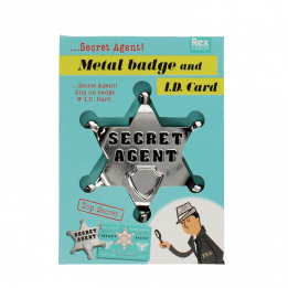 Metal Badge And Id Card - Secret Agent