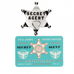 Metal Badge And Id Card - Secret Agent