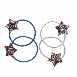 Glitter Star Hair Bands (set Of 4) - Fairies In The Garden