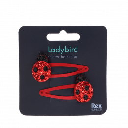 Ladybird Glitter Hair Clips (set Of 2)