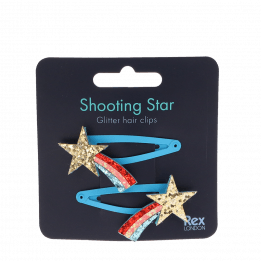 Shooting Star Glitter Hair Clips (set Of 2)