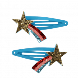 Shooting Star Glitter Hair Clips (set Of 2)