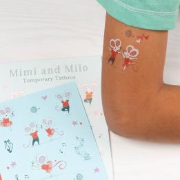Mimi And Milo Temporary Tattoos (2 Sheets)
