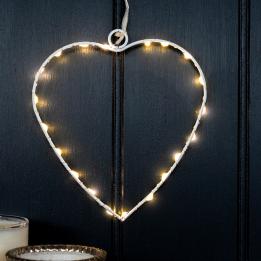 Warm glow heart string LED lights 14 cm.
