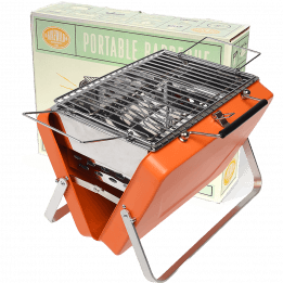 Portable Suitcase Bbq - Burnt Orange
