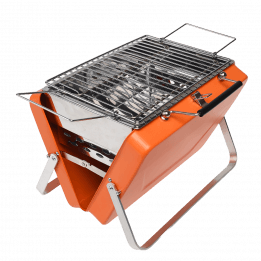 Portable Suitcase Bbq - Orange