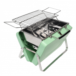 Portable Suitcase Bbq - Green