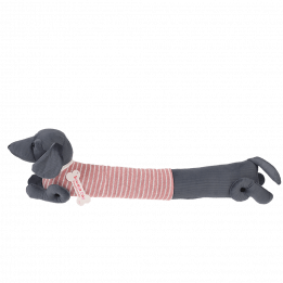 Sausage Dog Draught Excluder - Pink Jumper