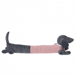 Sausage Dog Draught Excluder - Pink Jumper