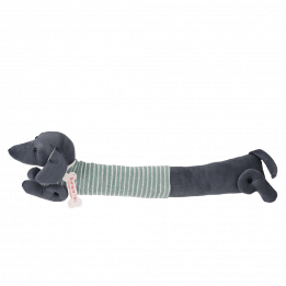 Sausage Dog Draught Excluder - Green Jumper