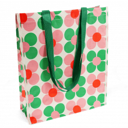 Shopping Bag - Pink And Green Daisy