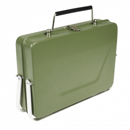 Portable Suitcase Bbq - Dark Green