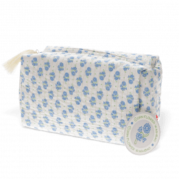 Quilted Wash Bag - Cornflower