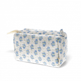 Quilted Makeup Bag - Cornflower