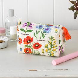 Quilted Makeup Bag - Wild Flowers