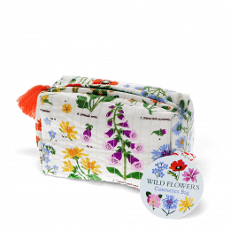 Quilted Makeup Bag - Wild Flowers