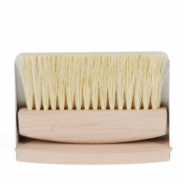 Wooden Table Brush And Pan Set - Soft Grey