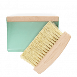 Wooden Table Brush And Pan Set - Pistachio