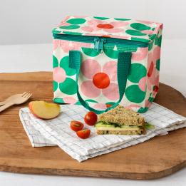 Lunch Bag - Pink And Green Daisy
