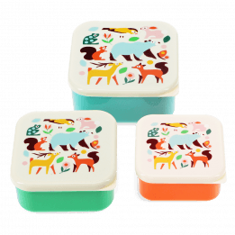 Snack Boxes (set Of 3) - Woodland