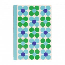 A5 Notebook - Blue And Green Daisy