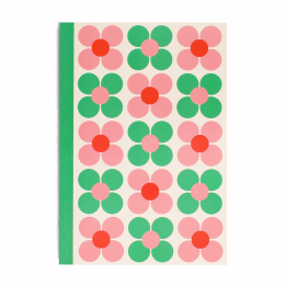 A5 Notebook - Pink And Green Daisy