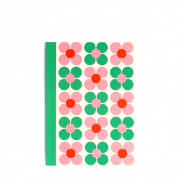 A6 Notebook - Pink And Green Daisy