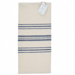 Pure Belgian Linen Tea Towel - Blue Stripe