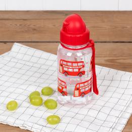 Children's Water Bottle With Straw 500ml - Tfl Routemaster Bus